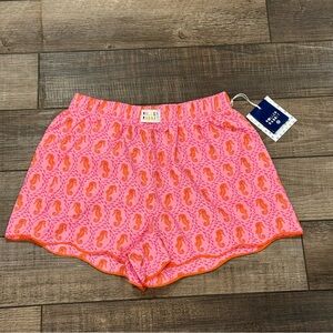 Roller Rabbit x Target Women's Seahorse Poplin Boxer Shorts Pink Orange Size XS